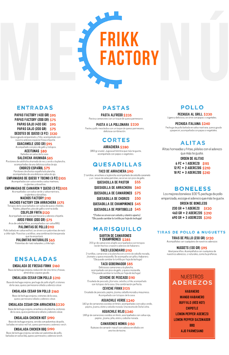 Frikk Factory Menu - Image 2